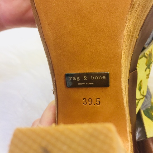 Rag &Bone Sloane suede floral platform sandal 39.5 - Picture 8 of 8